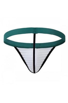 de sous-vêtements Jockstrap sous-vêtement Homme Rayé String Simple Pantalon Homme Tête Maille sous-vêtement Sexy,Blanc,S