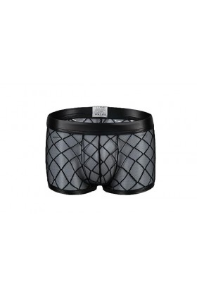 MACIUM Strings pour Hommes sous-vêtements pour Hommes Sexy Boxer Rhombus Mesh Taille Basse Mesh Mesh sous-vêtement À Séchage 