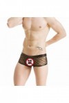MACIUM Strings pour Hommes sous-vêtements pour Hommes Sexy Boxer Rhombus Mesh Taille Basse Mesh Mesh sous-vêtement À Séchage 