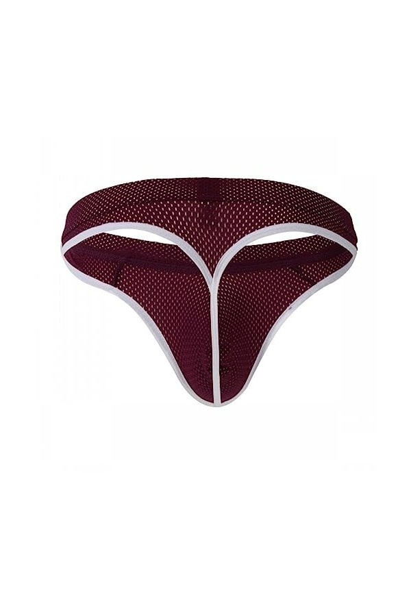 MACIUM Strings Hommes Et Cordes G Net Sera sans Couture Taille Basse sous-vêtements Hommes String sous-vêtements,Violet,L