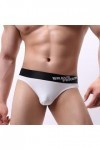 MACIUM Strings Hommes Et Cordes G sous-vêtements pour Hommes Sexy Série De Soie De Glace String Hommes T Pantalons,Blanc,S