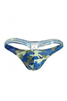 MACIUM G-Strings Sexy pour Hommes sous-vêtement Homme String Camouflage Sexy,Bleu,M
