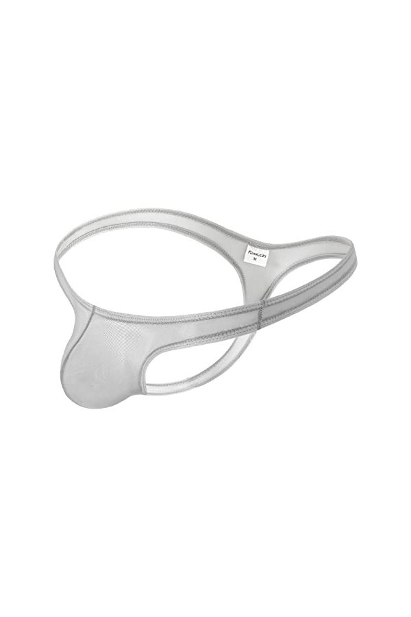 sous-vêtements de Strings pour Hommes sous-vêtement pour Homme en Maille Respirante String sous-vêtement Sexy pour Homme,Gris
