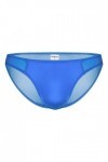 Jockstrap Homme Sexy Slip Homme Maille Gaze Slip Transparent Couple sous-vêtement,Bleu,XL
