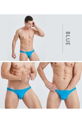 Jockstrap Homme Sexy Slip Homme Maille Gaze Slip Transparent Couple sous-vêtement,Bleu,XL