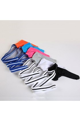 MACIUM Culotte Bikini Transparente pour Homme sous-vêtements pour Hommes String String Haut String Slips,Blanc,M