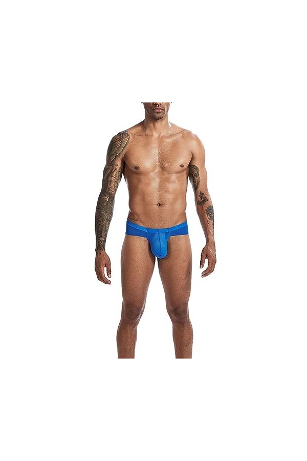 MACIUM Mankini Borat Thong pour Homme sous-vêtement Taille Basse U-Convexe pour Homme Respirant Sexy Culotte Transparente Ult