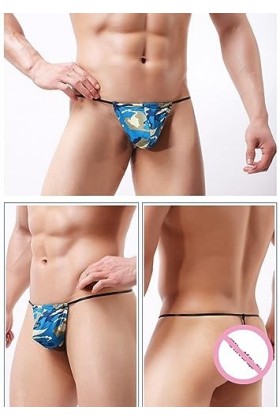 MACIUM sous-vêtements de Lingerie érotique pour Hommes sous-vêtements pour Hommes Sexy Fun Camouflage Thin Strap Mens String