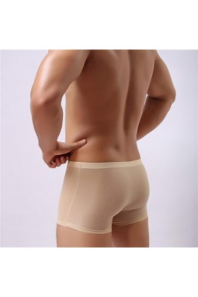 MACIUM sous-vêtements Sexy pour Hommes Slip Homme Dentelle Jacquard Boxer Homme Elephant Nose Briefs,Abricot,XXL