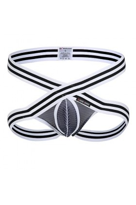 MACIUM Sangle Jock pour Homme sous-vêtements pour Hommes Mesh Perspective Hip Lifting Double String,Saphir,S