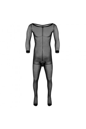 IEFIEL Pyjama Sexy Homme sous-vêtement Penis Poche Transparent Full Body Combinaison Stretchy Stocking Long Toe Ultra-Thin Pa