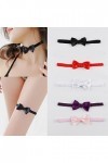 Sttiafay 5Pcs noeud papillon jarretières en velours pour mariage Mariée Sexy noeud papillon jarretière ruban cuisse anneau Se