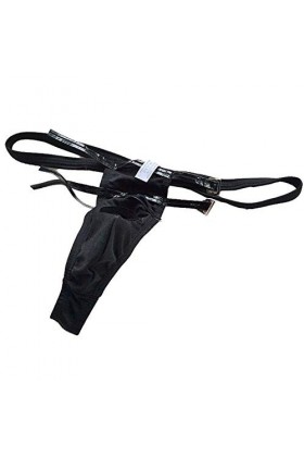 Creamlin sous-vetements Jockstrap pour Hommes Jock Strap Sexy Mesh ,Taille unique,Noir
