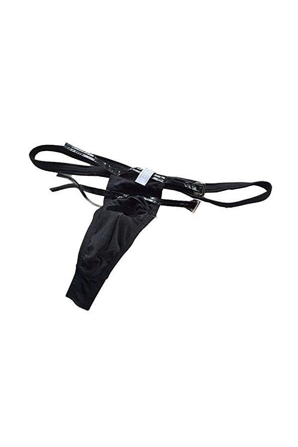 Creamlin sous-vetements Jockstrap pour Hommes Jock Strap Sexy Mesh ,Taille unique,Noir