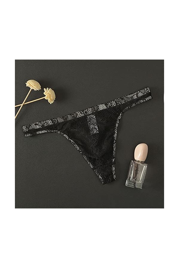 LKRSEEF Moulant String Homme Erotique Sexy Hot Lingerie Sissy Ficelle Chic Shorty Ouverte Body Bonbon Boxer Transparent Eleph