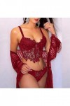Lingerie Femmes Ensemble de Lingerie Sexy en Dentelle pour Dames et String Ensemble de sous-vêtements Ensemble de Lingerie po