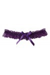 jarretière en dentelle violet noeud satiné lingerie accessoire mariage