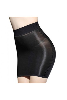 NAVARCH Sexy Womens Black Wet Look Thigh High Stockings Shiny Thigh High Faux Leather Mini Ruffle Skirt Metallic Tights Ladie