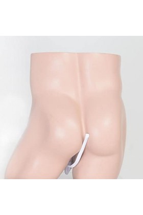 sharprepublic C-string Homme Sexy Ouvert Erotique Slip Lingerie Queue String - blanc, comme décrit