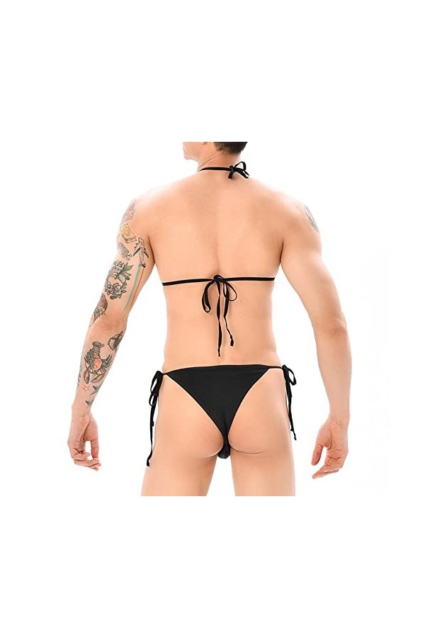 Boxer Homme Maillot de Bain Sexy Briefs Thong Costume Homme Couleur Unie Bikini Bikini Fente Style Dentelle Couleur Unie Sout