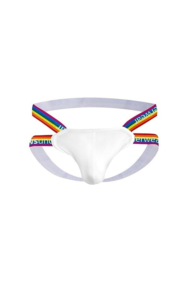 Boxer Homme Maillot de Bain Sexy Briefs Thong String Arc-en- pour Hommes Sexy Big Bag sous-vêtements en Coton Sexy Ensemble D