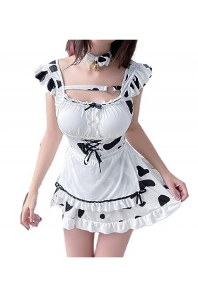 THSCWY Lingerie sexy pour femme French Maid Tenue Sexy Robe Tentation Cosplay Halloween Costume Bunny Uniforme