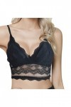 Lenceria Sexy Para Mujer Para Sexo Exotico Soutien-gorge enveloppant en dentelle sexy avec dos ouvert et bouton unique, Noir 