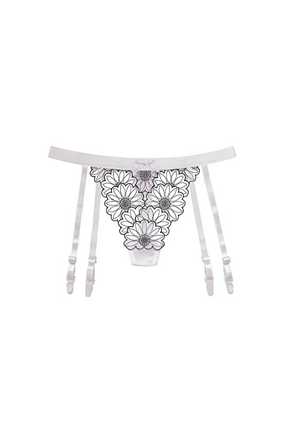 HELLORSOON String Dentelle Femme,Sexy Body Maille Transparente Échancré Body Lingerie Tanga pour Femme