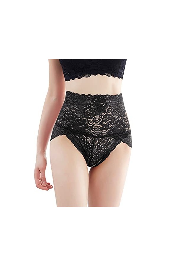 HELLORSOON String Dentelle Femme,Sexy Érotique Ouvertures érotiques Absorbant Robe Sexy Slip pour Femme