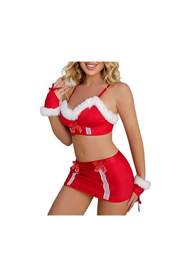 Générique Lingerie Sexy Femme Chemise Sexy Lingerie Transparent Clubwear Stripper Manches Longues sous-Vêtements Femme Séduct