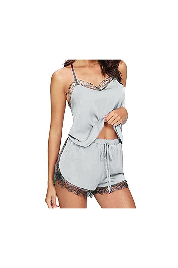 Fulidngzg Lingerie érotique Ouvert 2 pièces pour femme Lingerie érotique Grande taille Lingerie sexy Bretelles Dos nu Lingeri