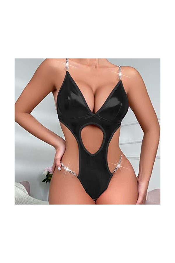 Générique Femmes Sexy Dentelle Lingerie Femme Sexy Dentelle Décolleté en V Sexy Teddy Robe de Nuit Femme Lingerie Pas Cher Fe