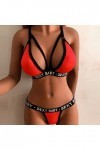 Briskorry Lingerie sexy pour femme - Deux pièces - Soutien-gorge de sport sexy avec string - Lingerie sexy pour femme