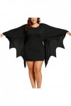 Mini Jupe Courte Sexy Manche Chauve-Souris Pop Robe Halloween Cosplay Vetement POPLY Deguisement Halloween Femme Adulte Robe 