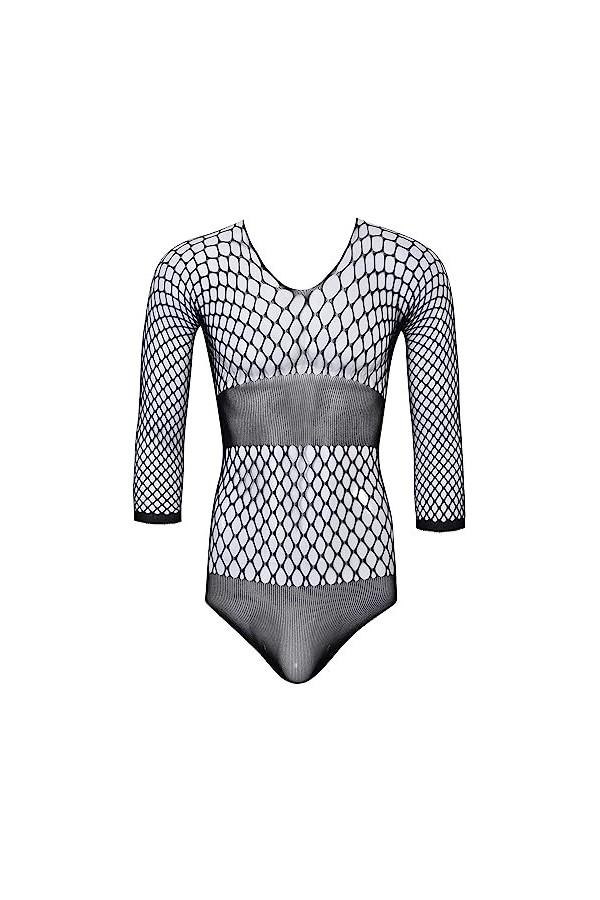 Boxer Homme Maillot de Bain Sexy Briefs Thong Collants Sexy en résille pour Hommes Robes Éponge en Coton pour Hommes AB, One