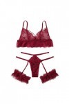Femme Vêtements De Nuit Dentelle Lingerie Sexy Ensemble 2 Pièce Ensemble Soutien Gorge et String Erotique sous-Vetements Sexy