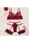 Femme Vêtements De Nuit Dentelle Lingerie Sexy Ensemble 2 Pièce Ensemble Soutien Gorge et String Erotique sous-Vetements Sexy