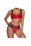 Femme Vêtements De Nuit Sexy sous-Vetements Dentelle Lingerie Sexy Ensemble 2 Pièce Ensemble Soutien Gorge et String Erotique
