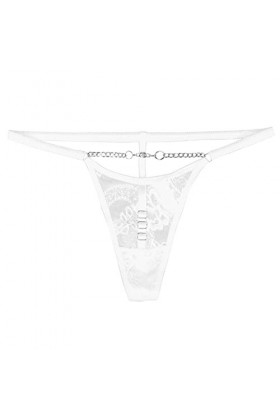 String sexy en dentelle pour femme - Culotte taille basse - Culotte dété - Lingerie transparente - En coton - Sous-vêtements