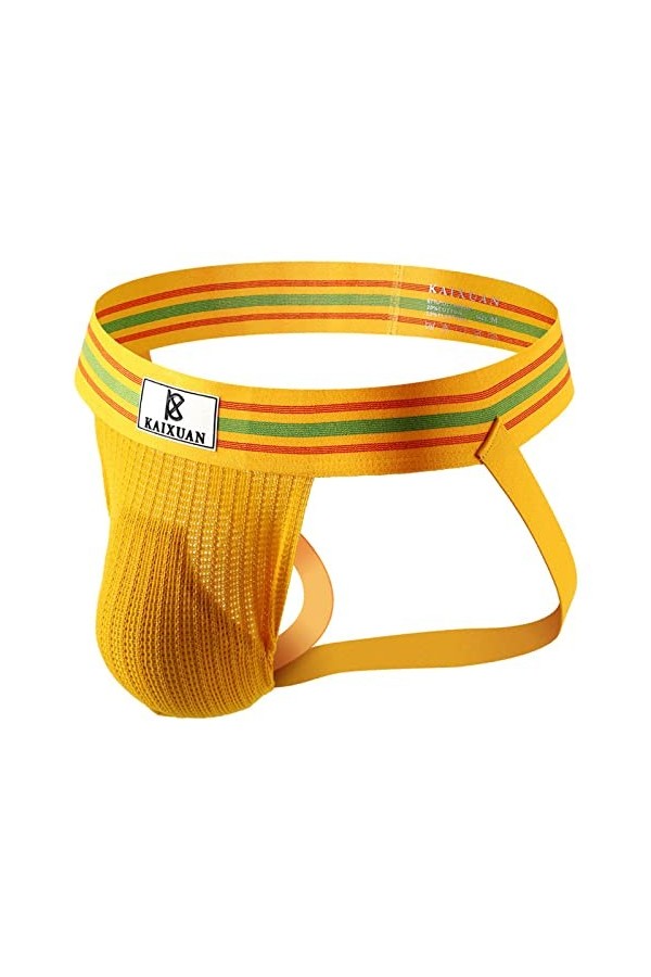 Knickers Ride Up Sous-vêtement sexy pour homme, jaune, L