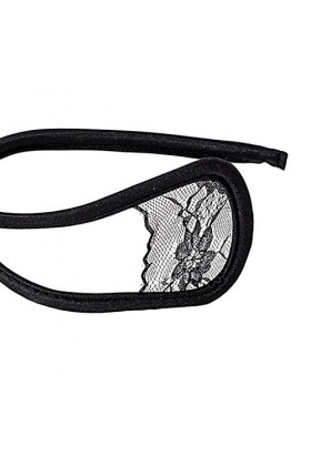 D DOLITY Nouveau style C-string Dentelle Transaprent X-String String fantaisie des Hommes Sous-vêtements de Nuit Noir/Rouge -