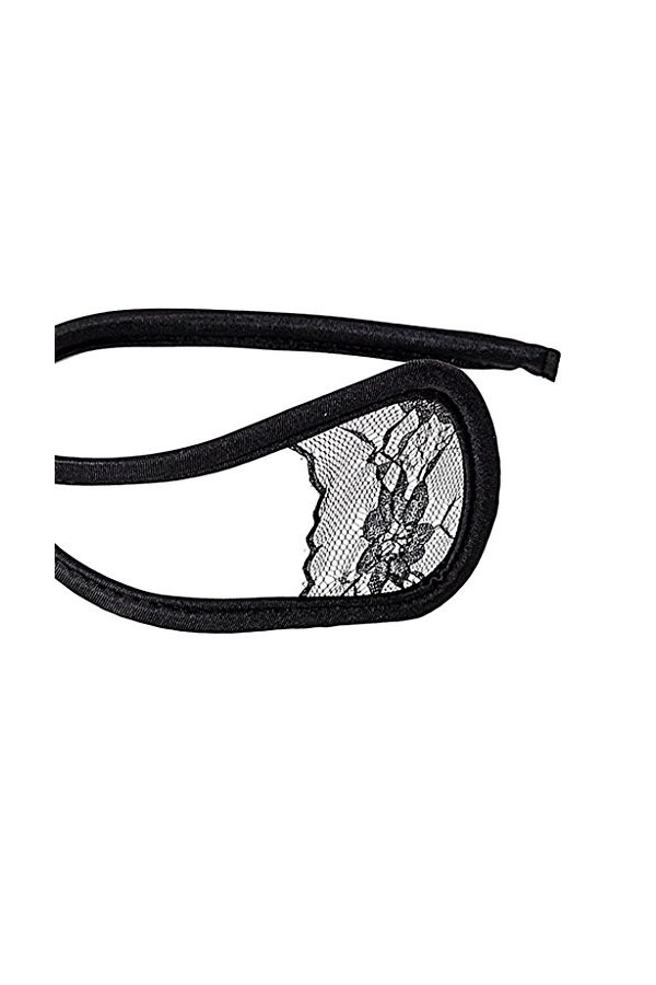 D DOLITY Nouveau style C-string Dentelle Transaprent X-String String fantaisie des Hommes Sous-vêtements de Nuit Noir/Rouge -