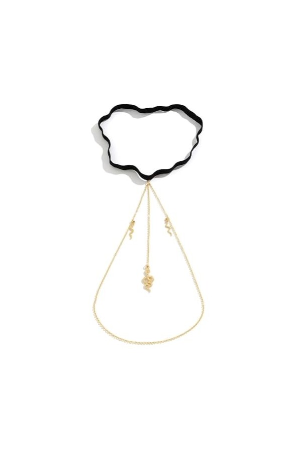 Greabuy Serpent Gland Cuisse Chaîne Jambe Corps Chaîne Harnais Punk Jambe Jarretière Mode Bord Mer Club Fête Corps Fourniture