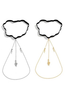 Greabuy Serpent Gland Cuisse Chaîne Jambe Corps Chaîne Harnais Punk Jambe Jarretière Mode Bord Mer Club Fête Corps Fourniture