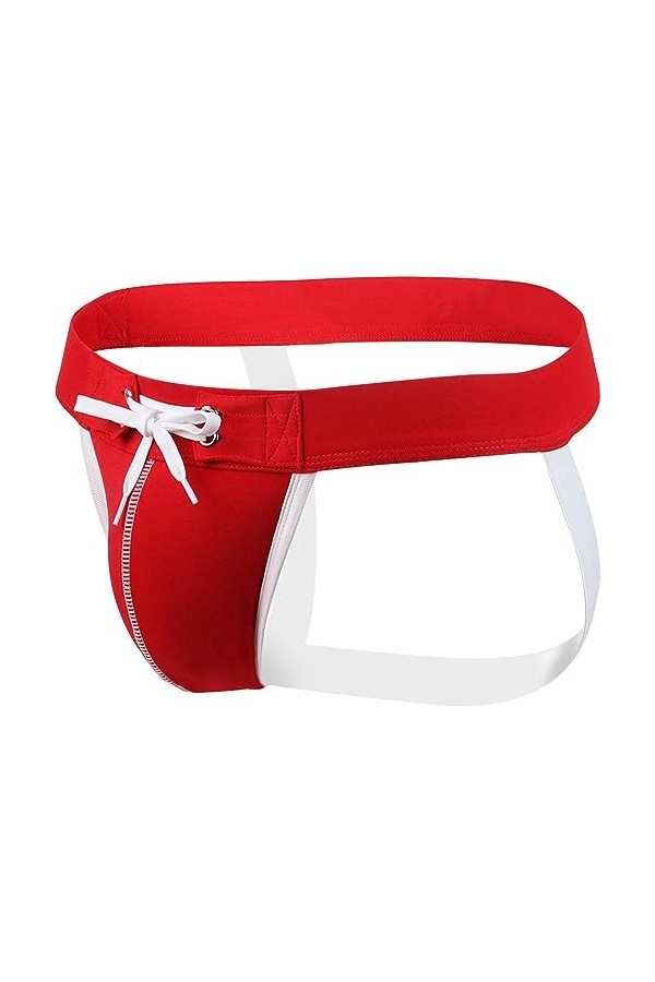 MACIUM Lingerie Sexy pour Hommes sous-vêtements pour Hommes avec Fesses, Doubles Tongs, Pantalons T Une Pièce Sexy Et Vides,R