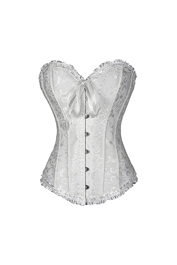 JEShifangjiusu Sexy Classic Femmes Corset DéColleté Lacets Corset Moulage Floral DéColleté Corset Corset Corset Corset Top B