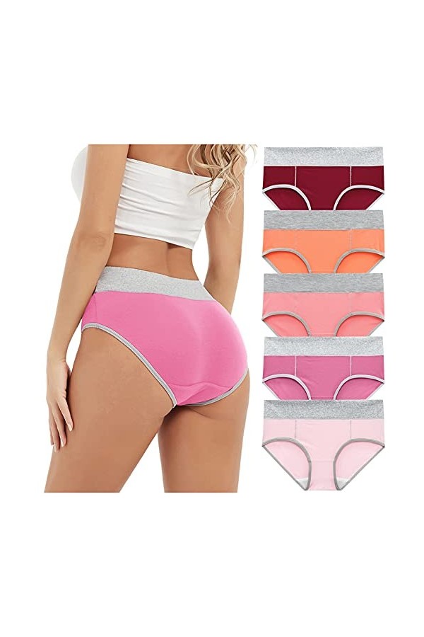 Culotte Femme Stretch Slips Sexy Physiologiques Stringthong Couvrante Strings Absorbante Taille Basse sous-Vêtements Fit Coto