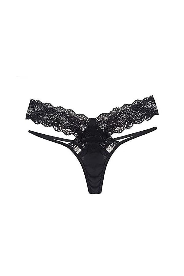 String Femme Dentelle sous-Vetements Sexy Culottes Ouvert Panties Chic Lingerie Confortable Respirant Slips Pas Cher Taille H