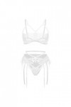 Lingerie sexy en dentelle pour femme, Blanc., XXXL