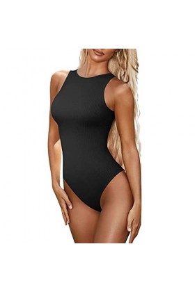 XIUH Body à manches longues en cuir verni pour femme - Combinaison de danse - Costume de carnaval à manches longues - Bustier